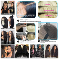Perruque de cheveux humains 13x6 Full Lace Frontal HD, prête à porter, sans colle, pré-coupée, lisse, en cheveux bruts cambodgiens