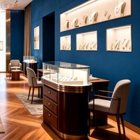 Vitrines à bijoux à vendre, présentoirs de comptoir pour bijouteries, vitrine de magasin de bijoux avec éclairage LED et étagères en verre pour la vente au détail