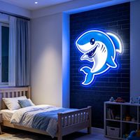 Enseigne néon Requin, Décoration murale LED, Lampe néon animale, Lumières néon réutilisables pour la maison et le commerce, Cadeau unique, Écran d'affichage
