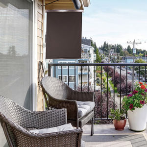 개인 정보 보호 화면 고품질 음영 장비 측면 발코니 차양 드롭 다운 스크린 작동 롤 태양 그늘 - Product Image 6