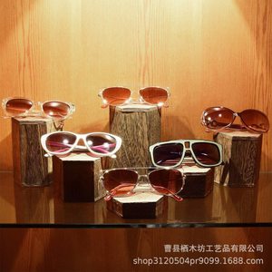 Hexagonal Wooden <b>Desktop</b> Display Rack For Dolls Figurines Jewelry Perfume Storage 6 Tier Solid Wood <b>Shelf</b> - Product Image 2