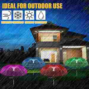 Lámpara de Fibra Óptica con Forma de Medusa, Resistente al Agua IP65, Lámpara Solar LED para Decoración de Jardín y Césped, Lámpara de Fibra de Vidrio - Product Image 5