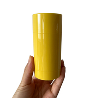 Emballage de bâton anti-transpiration jaune, 10 pièces, 75g, rond, rechargeable, déodorant, jaune/2.5oz, push up