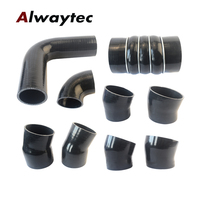 Tuyau en silicone personnalisé résistant aux hautes températures, coudes en silicone noir et bleu, tuyau en caoutchouc 45 90 135 180 degrés, tuyau de chauffage en silicone