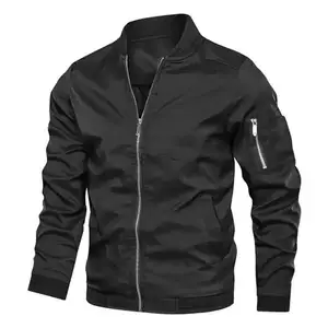 Groothandel Rode Zip Up Casual Rits Man Jacket Custom Bomber Heren Winter Jas Voor Jassen