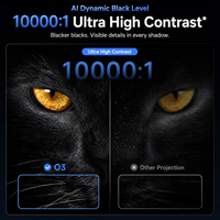 Projecteur UST triple laser JMGO O3, 1400 lumens ISO, 1080p Full HD, projecteur de cinéma maison intelligent, projecteur à ultra courte focale
