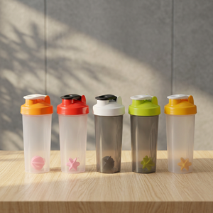 600ml PP Protein <b>Shaker</b> <b>Bottle</b> Leak Proof Direct Drinking Plastic Shake Cup with Lid for Gym Travel - Product Image 1