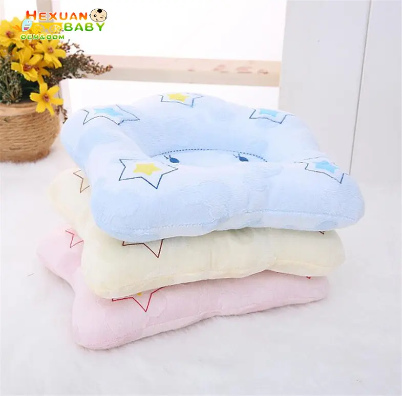 Newborn Infant Sleep Pillow Cute Star Print Embossed Baby Pillow