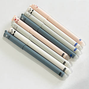 Fournitures de bureau scolaire Papeterie Cadeau Personnalisé Cap Off Kawaii Cochon Ours Chat <span class=keywords><strong>Souris</strong></span> Stylo Gel Effaçable - Product Image 1