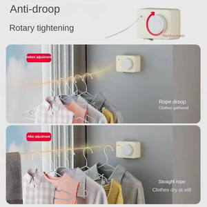 Sèche-<span class=keywords><strong>linge</strong></span> <span class=keywords><strong>mural</strong></span> télescopique rétractable en acier inoxydable non perforé, personnalisable, portable, pour armoire, buanderie intérieure - Product Image 4