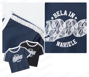 T-shirt blanc uni surdimensionné en coton personnalisé, coupe ajustée, pour femme, idéal pour le sport et le fitness, modèle court - Product Image 2