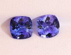 Tanzanite พลอย tanzanite ธรรมชาติตัดเหลี่ยมเพชรพลอยจาก Tanzania Gemstone Cushion ขนาด7x7x4.3มม. ขัดอย่างดี - Product Image 5