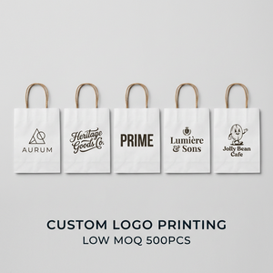 Bolsas de Papel para Semillas Reciclables al por Mayor con Asas, Bolsas de Embalaje para Bebidas Personalizadas para Restaurantes y Comercios Minoristas - Product Image 5