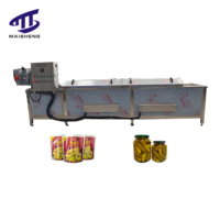 Tunnel multifonctionnel pasteurisateur bain-marie emballé concombre mariné Kimchi cornichons ligne de pasteurisation et de refroidissement