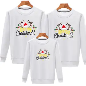 Noël Elk Hoodie Parent-Enfant Famille De Trois Quatre Fille Tenue Mère Et Fils Tenue Style Étranger Plus Cachemire Hiver