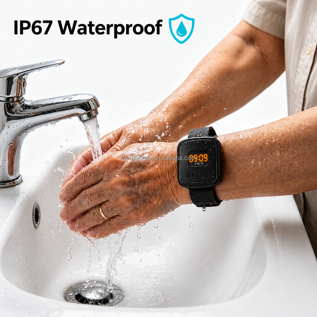 4G GPS Wearable Alert Device IP67 Waterproof Senior Safety Tracker with SOS Emergency Call&Fall Detection for Independent Living