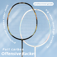 Raquette de badminton professionnelle haute performance 28LBS, haute tension, en fibre de carbone