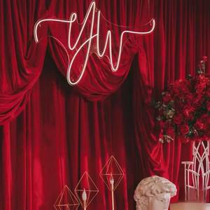 Бархатный занавес, красный бархатный сценический фон, свадебный фон из ткани - Product Image 2