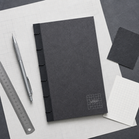 Carnet d'architecte pour étudiants, format A4, papier texturé au charbon de bois, reliure suisse.