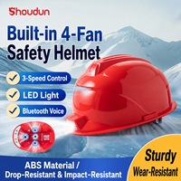 Casque de sécurité Dolnesrn AQM avec 4 ventilateurs intégrés, batterie rechargeable, casque de chantier pour le travail estival
