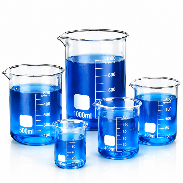 Borosilicate Glass Griffin Beaker Laboratory Measuring Beaker with Graduation 5mL-10000mL