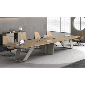 Conjunto de Mesa de Conferencia para Oficina/Hogar, Material MFC Contemporáneo, Mesa de Reuniones Duradera y Ecológica - Product Image 1