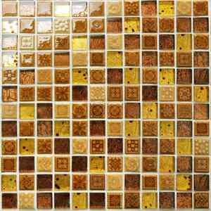 Tùy chỉnh bán buôn cao cấp trang trí phòng tắm sang trọng phong cách mới men vàng tinh thể thủy tinh gốm ghép cho nhà bếp - Product Image 4