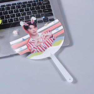 Nouveaux mini-ventilateurs Kpop personnalisés en plastique transparent et mini-ventilateurs mignons à double face en plastique Kpop - Product Image 2