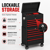Armoire à outils roulante en acier, 9 tiroirs, robuste, verrouillable, avec roues, pour atelier de réparation automobile, garage, stockage, OEM personnalisable, 250 kg