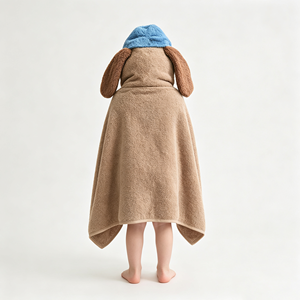 Serviette poncho à capuche en coton personnalisée pour enfants, motif chien mignon, serviette <span class=keywords><strong>de</strong></span> <span class=keywords><strong>bain</strong></span> pour <span class=keywords><strong>bébé</strong></span>, séchage rapide, absorbante, <span class=keywords><strong>cape</strong></span> <span class=keywords><strong>de</strong></span> <span class=keywords><strong>bain</strong></span> pour tout-petits, cadeau <span class=keywords><strong>de</strong></span> douche - Product Image 2