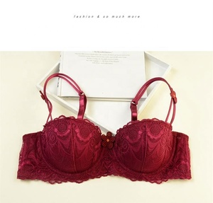Multifuncional flor chica sujetador media taza sujetador y Panty conjunto de las mujeres Sexy Bra - Product Image 1