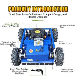 Cortacésped Robótico Agrícola Autopropulsado de 4 Tiempos, 24V, Control Remoto, Grado Industrial, 13HP - Product Image 2