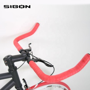 SIBON B0220104 700c telaio in lega di alluminio fisso in gomma del pneumatico in alluminio pedale della bici a scatto fisso 700c con testa di toro <span class=keywords><strong>manubrio</strong></span> - Product Image 3