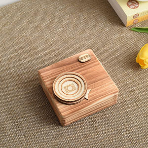 Boîte de <span class=keywords><strong>rangement</strong></span> artisanale en bois rectangulaire pour appareil photo, décoration créative, bricolage - Product Image 2