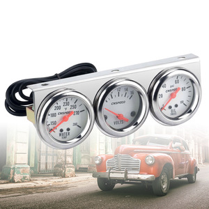 CNSPEED - Juego de 3 indicadores mecánicos para coche de 2 pulgadas y 52 mm, indicadores de temperatura del agua, presión del aceite y voltímetro, para vehículos - Product Image 3