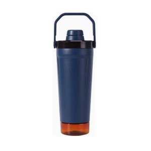 Custom 720Ml 304 Stainless Steel Sports Vacuum Flask Handheld Fitness <b>Protein</b> Powder Shaker Cup Water <b>Bottle</b> Tumbler With Handle - Product Image 1