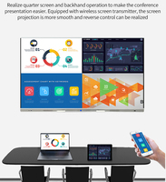 Tableau blanc interactif multi-touch LCD tout-en-un de 75 pouces pour l'enseignement scolaire et en classe, tableau intelligent de 65, 86, 98, 100, 110 pouces