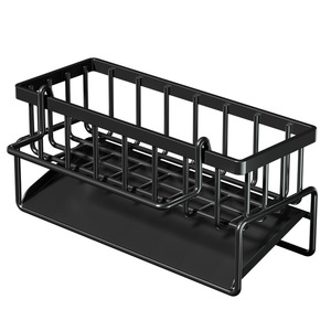 Multifunction Punching-free Sink Caddy With Removable Drip <strong>Tray</strong> <strong>Kitchen</strong> Sink Sponge Holder with Self-draining <strong>Tray</strong> - Product Image 1