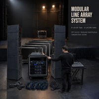 Sistem Speaker Line Array Profesional 10 Inch Speaker 18 Inch Subwoofer Peralatan Suara PA untuk Gereja Konser Pesta