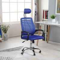 Chaise de bureau ergonomique en maille, dossier haut, pivotante, avec appuie-tête et accoudoirs réglables, design moderne, vente en gros