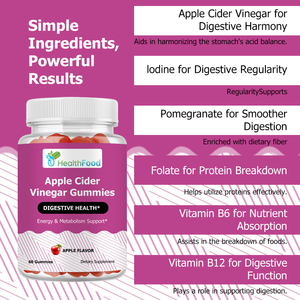 High Quality Apple Cider Vinegar Gummies with Apple Cider Vinegar Healthy Digestion Supports Metabolic Function Gummies - Product Image 4