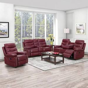 New faux leather modular convertible upholstered tufted recliner <b>sofa</b> set, with <b>sponge</b> filling, suitable <b>for</b> home theater - Product Image 6