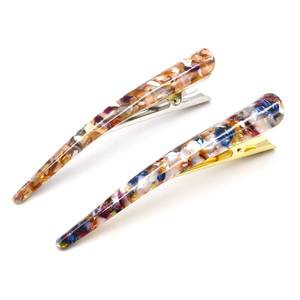 Pinzas de pelo extra grandes Xinmei, pinza de Metal de cocodrilo para el cabello, horquilla Vintage, pinzas de pico de pato de cuerno para mujer, logotipo personalizado para mujer - Product Image 2