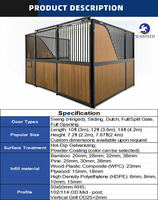 Panneaux d'écurie pour chevaux en bambou galvanisé à chaud, panneaux de box pour chevaux à structure en acier durable pour installations équestres