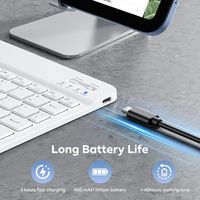 Clavier sans fil ultra-mince et portable OEM ODM avec rétroéclairage 7 couleurs rechargeable pour tablettes et appareils mobiles