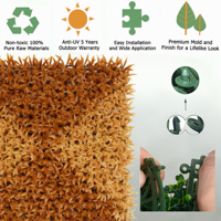 Mur végétal artificiel sans entretien, couleur personnalisée, pour clôture d'intimité, écran anti-UV, fausse verdure pour décoration de clôture extérieure