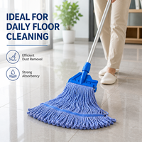 Tête de balai serpillère en coton à boucles, qualité industrielle, pour usage commercial, super absorbante, pour nettoyage humide et sec, remplacement