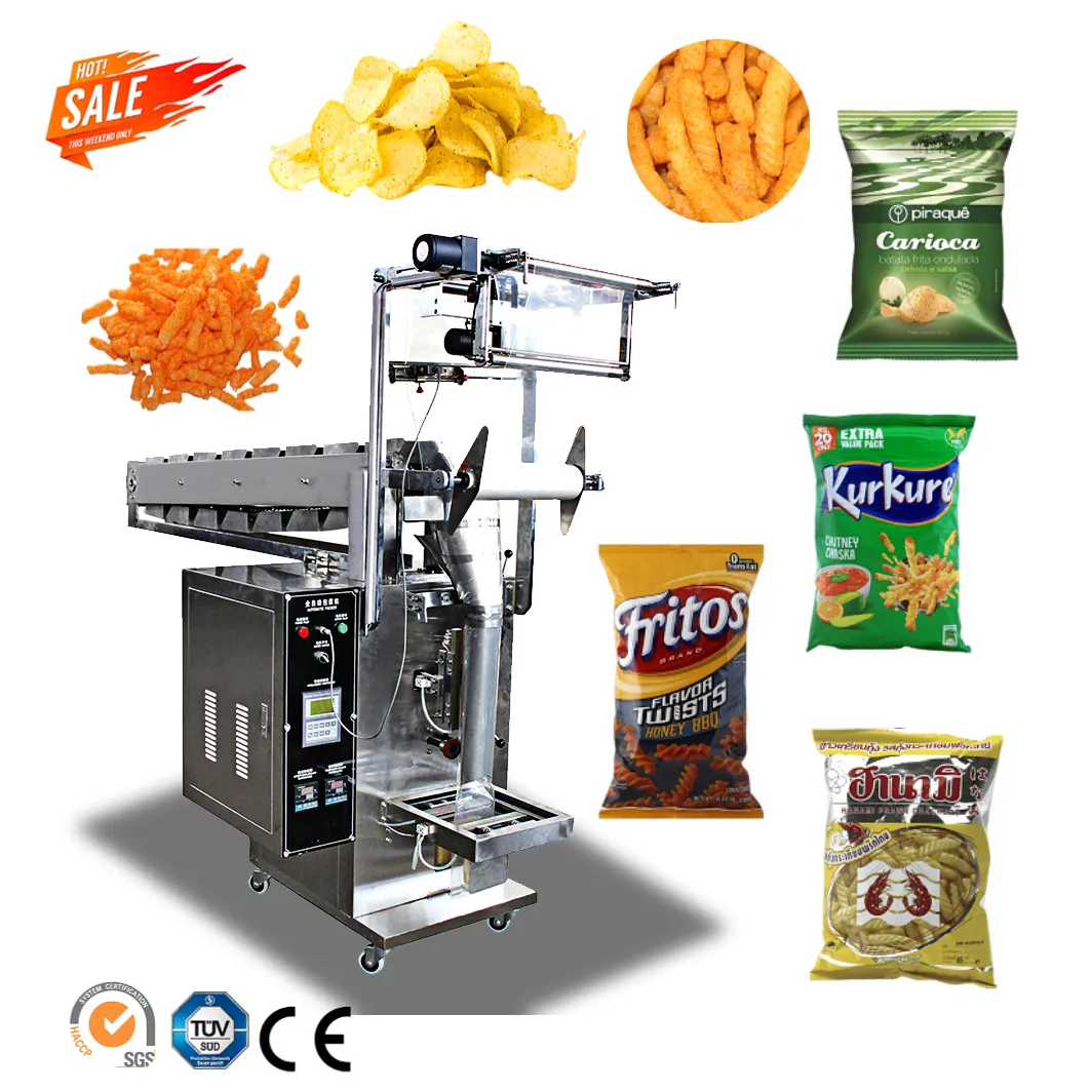 Automatische Snacks Verpackungs maschine Corn Pop Kleine Kartoffel chips Snack Food Vertikale Verpackungs maschine für Snacks