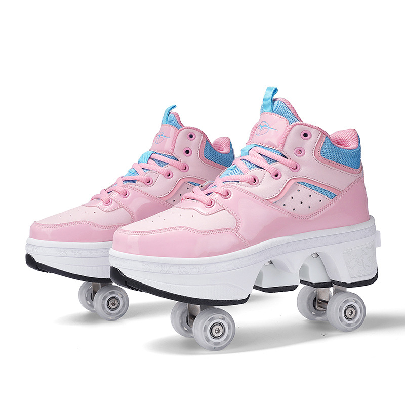 Lake blue DF06 four wheels can tighten the pink moon