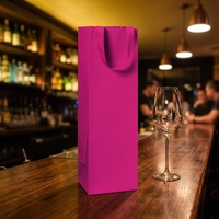 Sacs à vin en papier kraft personnalisés avec poignées en ruban, style rectangulaire, surface vernie, artisanat de cadeau du Hubei pour emballage de 1 à 20 kg